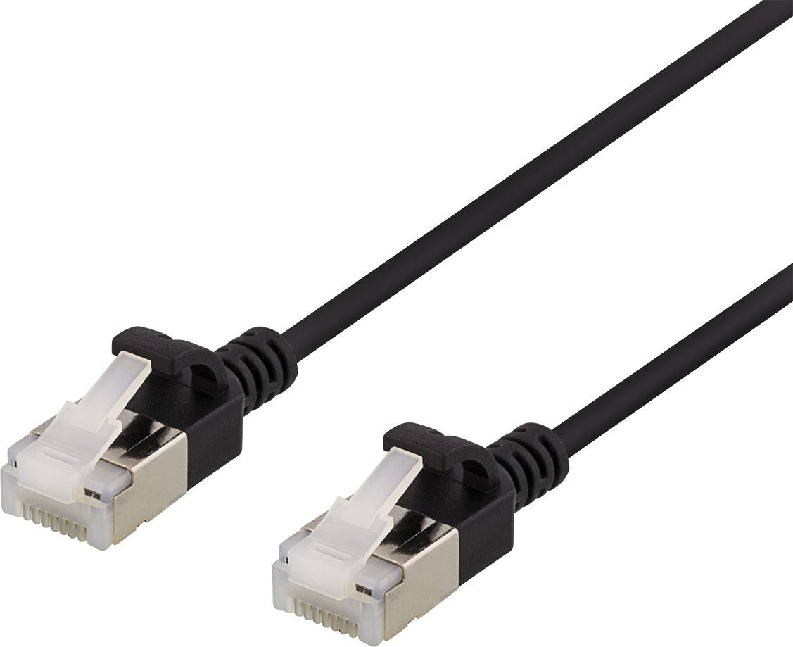 Deltaco Slim U/FTP Cat6a RJ45 - RJ45 LSZH 0.3m