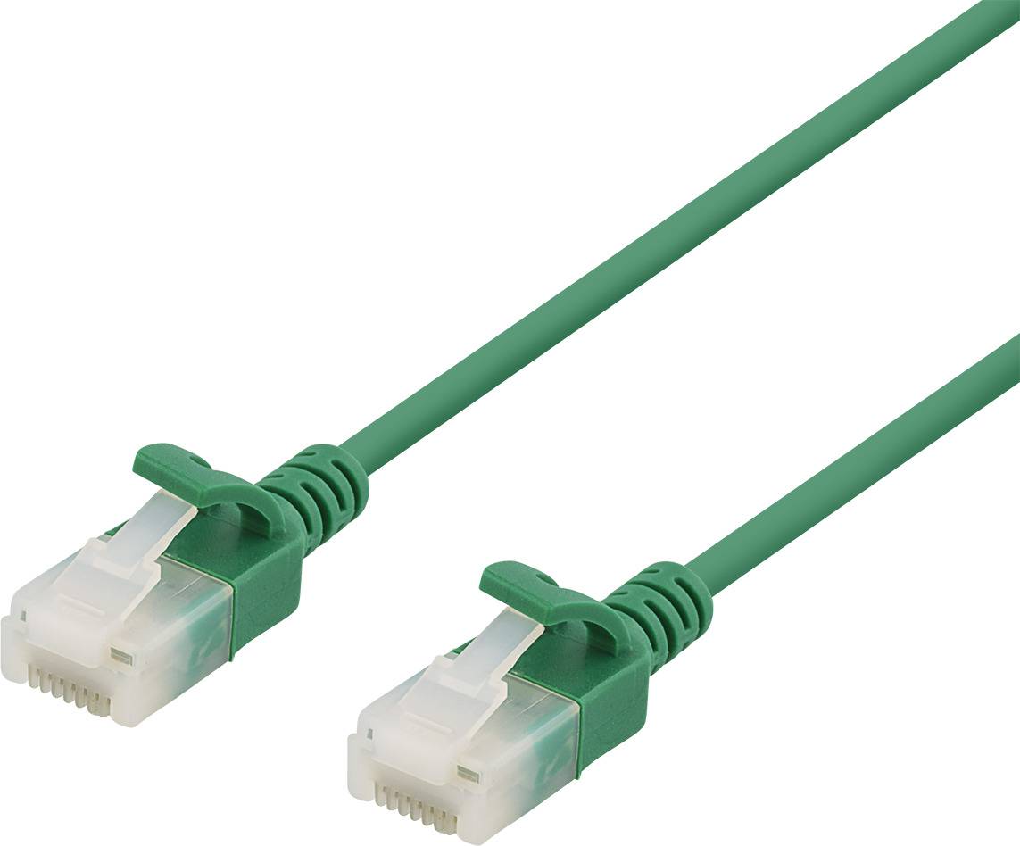 Deltaco Slim U/UTP Cat6a RJ45 - RJ45 LS0H 1m