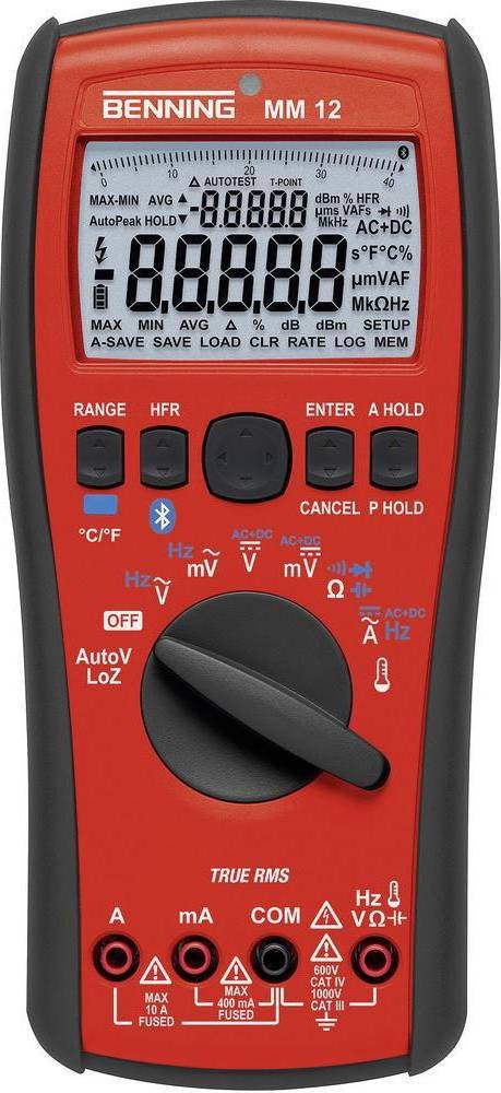 Multimeter MM12 0,0001-1000 V AC/DC True RMS