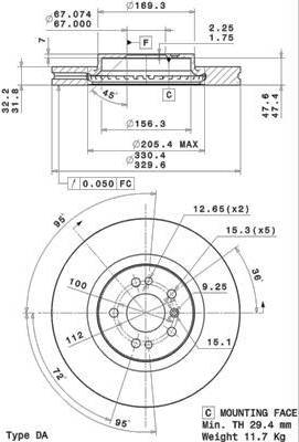 Clase R Coated Disc Line 09.R104.11