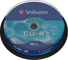 Verbatim CD-R Extra Protection 700MB 52x Spindle 10-Pack