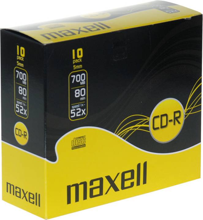 Maxell CD-R 700MB 52x Slimcase 10-Pack