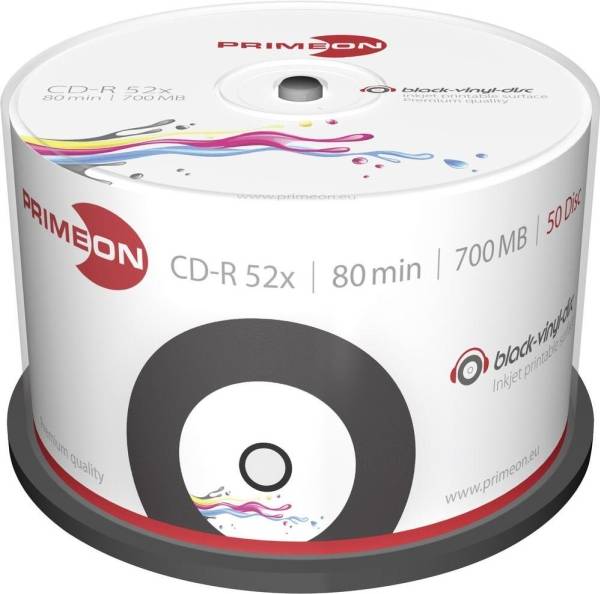 CD-R 700MB 52x Spindle 50-Pack Inkjet