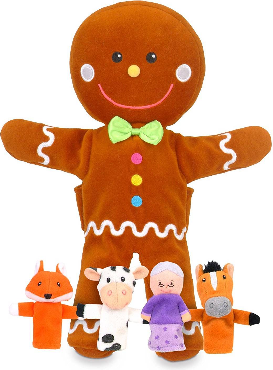 Fiestacrafts Gingerbread Hand & Finger Puppet Set