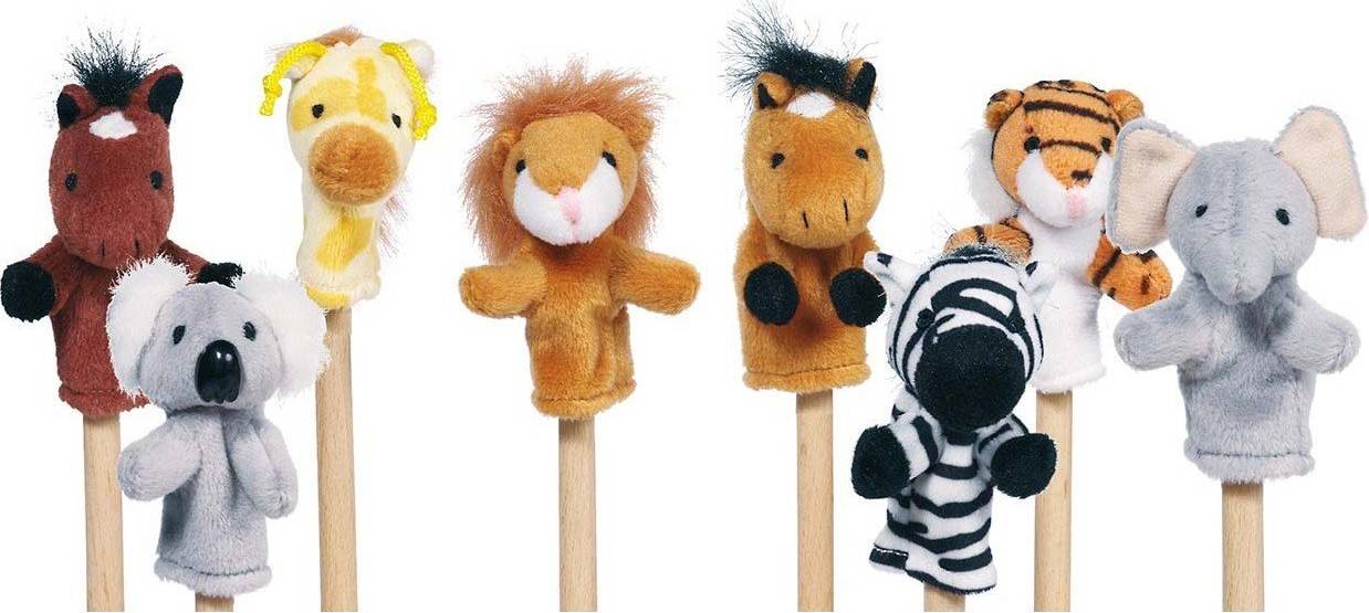 Goki Finger Puppet Wild Animals Set