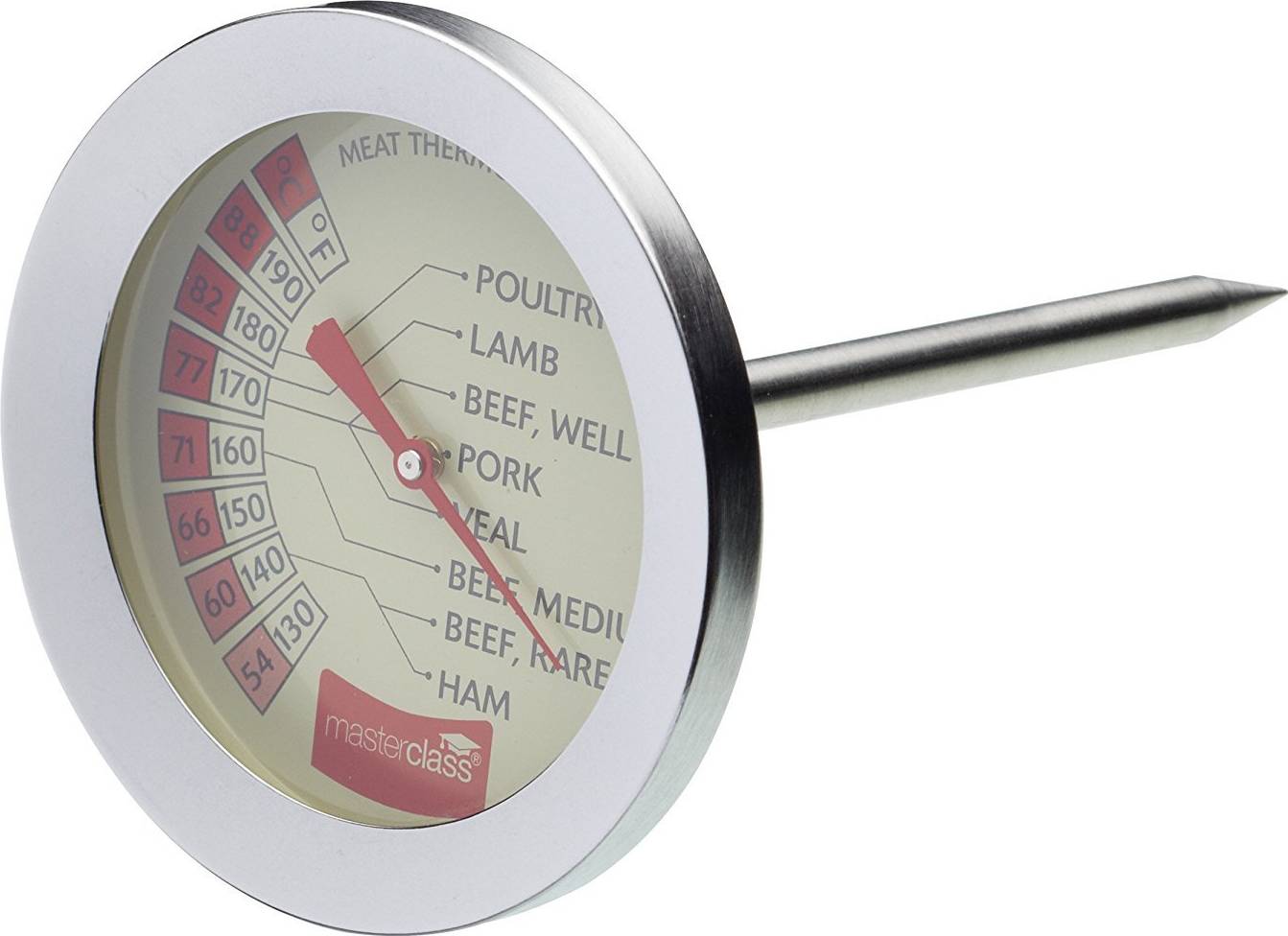 KitchenCraft Master Class Large Meat Thermometer 7.5cm