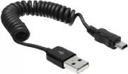 DeLock Coiled USB A-USB Mini-B 2.0