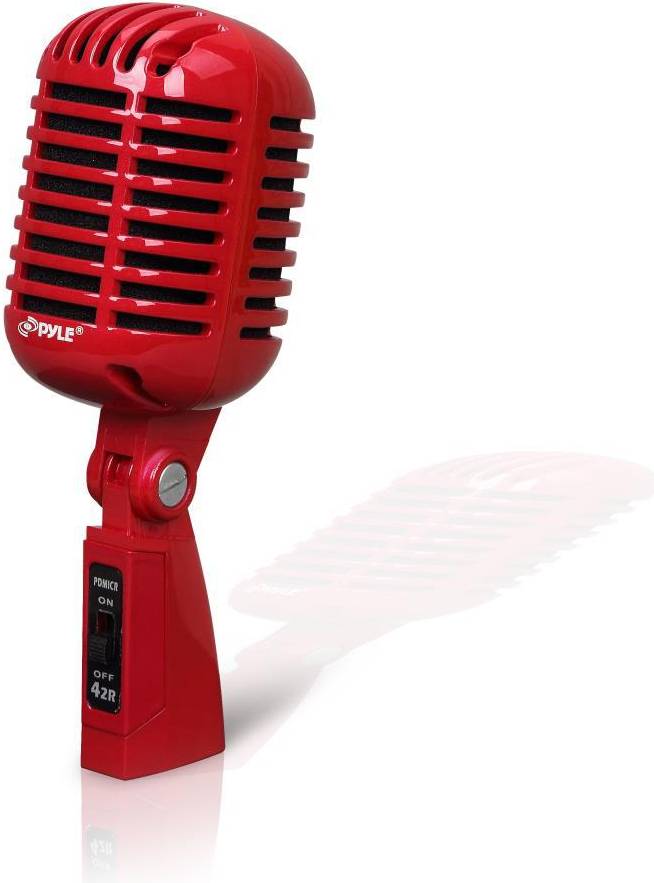 Pyle-Pro Pyle Vintage Retro Microfoon Rood