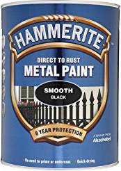 Black gloss paint Hammerite Direct to Rust Smooth Finish