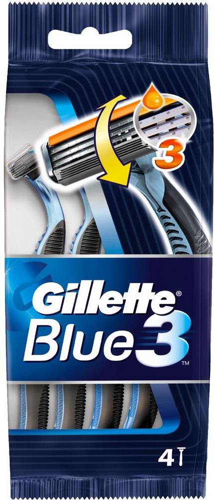 Gillette Blue3 Disposable Razor 4-pack