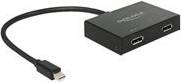 Hdmi splitter 1 til 2 DeLock Mini DisplayPort - 2xDisplayPort Adapter M-F