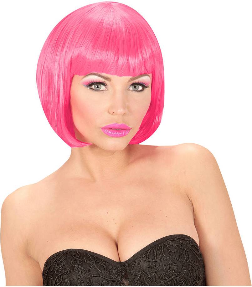 Widmann Kort Neon Rosa Peruk
