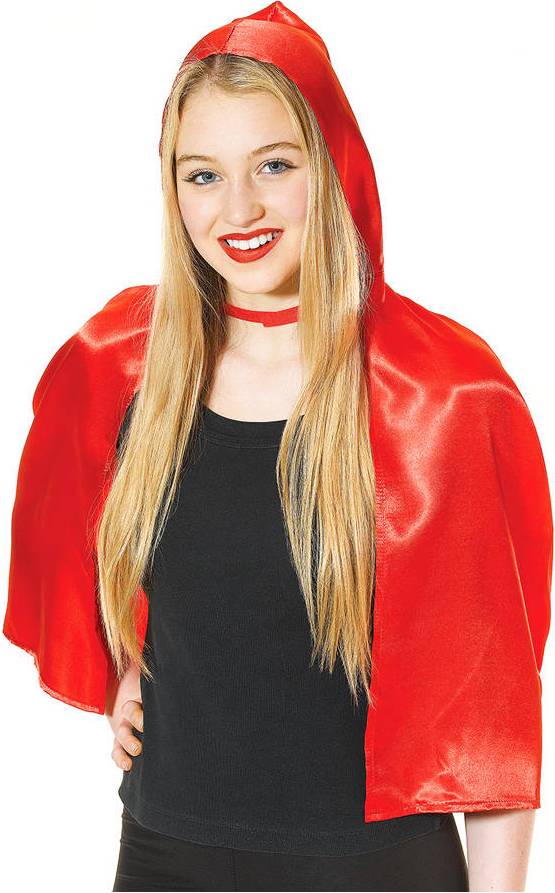 Womens Riding Hood Cape Red
