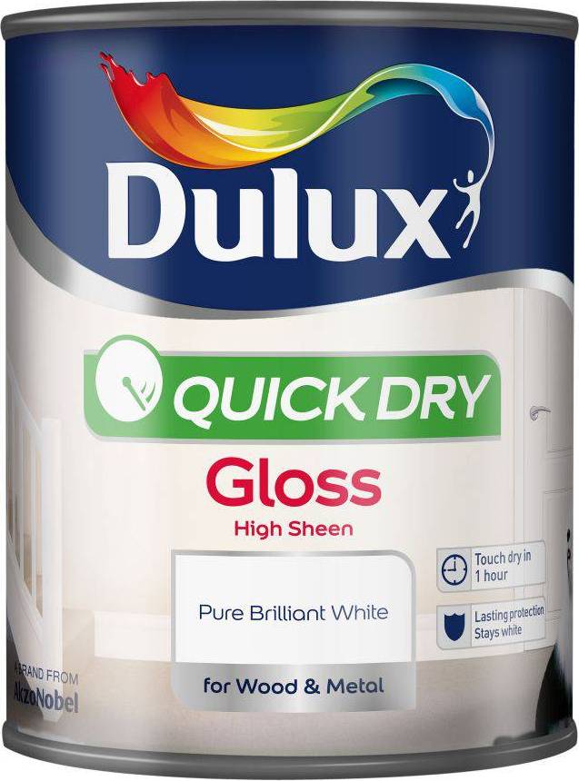 Dulux Quick Dry Wood Paint Pure Brilliant White 2.5L