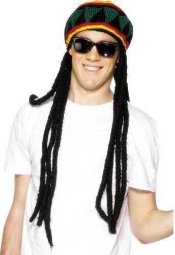 Smiffys Rasta Beret Multi-Coloured