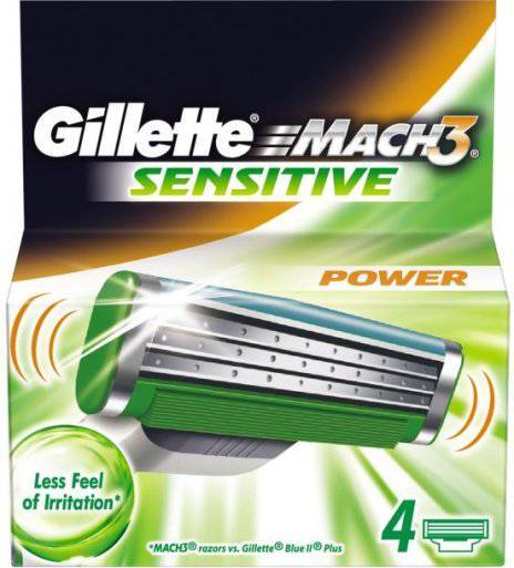 Barberblade gillette mach3 Gillette Mach3 Sensitive Power 4-pack