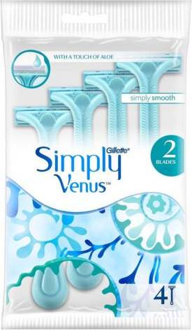 Simply Venus 2 Disposable Razors 4-pack