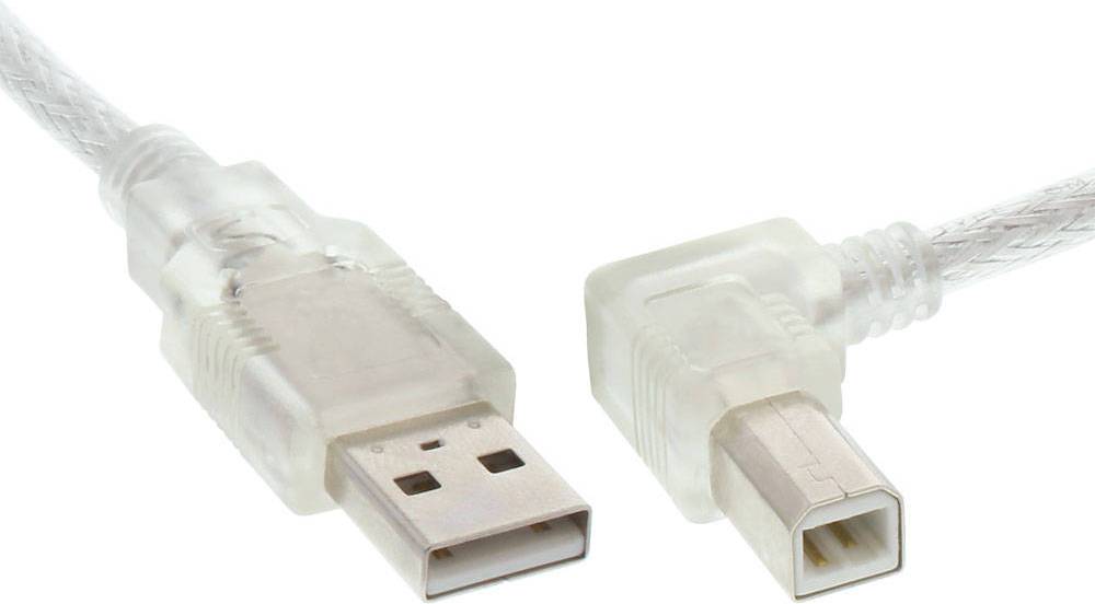 InLine Right Angled USB A-USB B 2.0