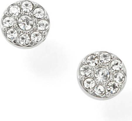 Disc Earring - Silver/Transparent