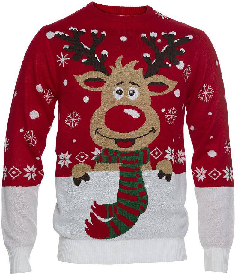 Julegenser Jule Sweaters Rudolfs Unisex - Red
