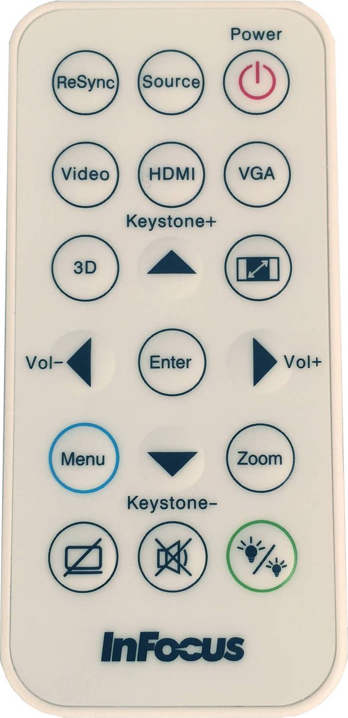 InFocus Replacement Remote for Projectors