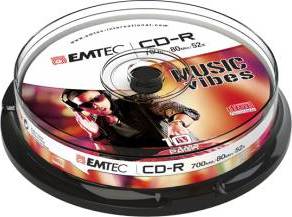 Cd r Emtec Classico 10 CD-R Disco Ottico