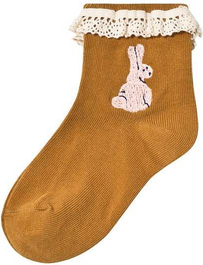Bobo Choses Rabbit Short Socks - Brown
