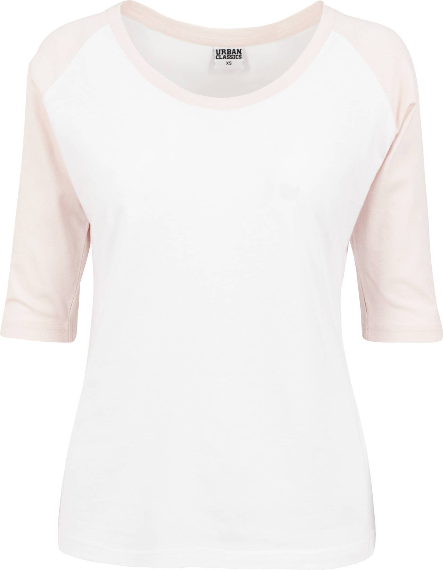 Urban Classics 3/4 Contrast Raglan T-Shirt - Wht/Pink