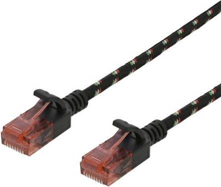 Deltaco Tough Slim RJ45-RJ45 U/UTP Cat6a 1m