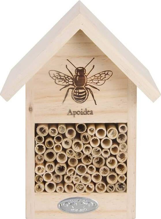 Esschert Design Bee House with Line Drawing