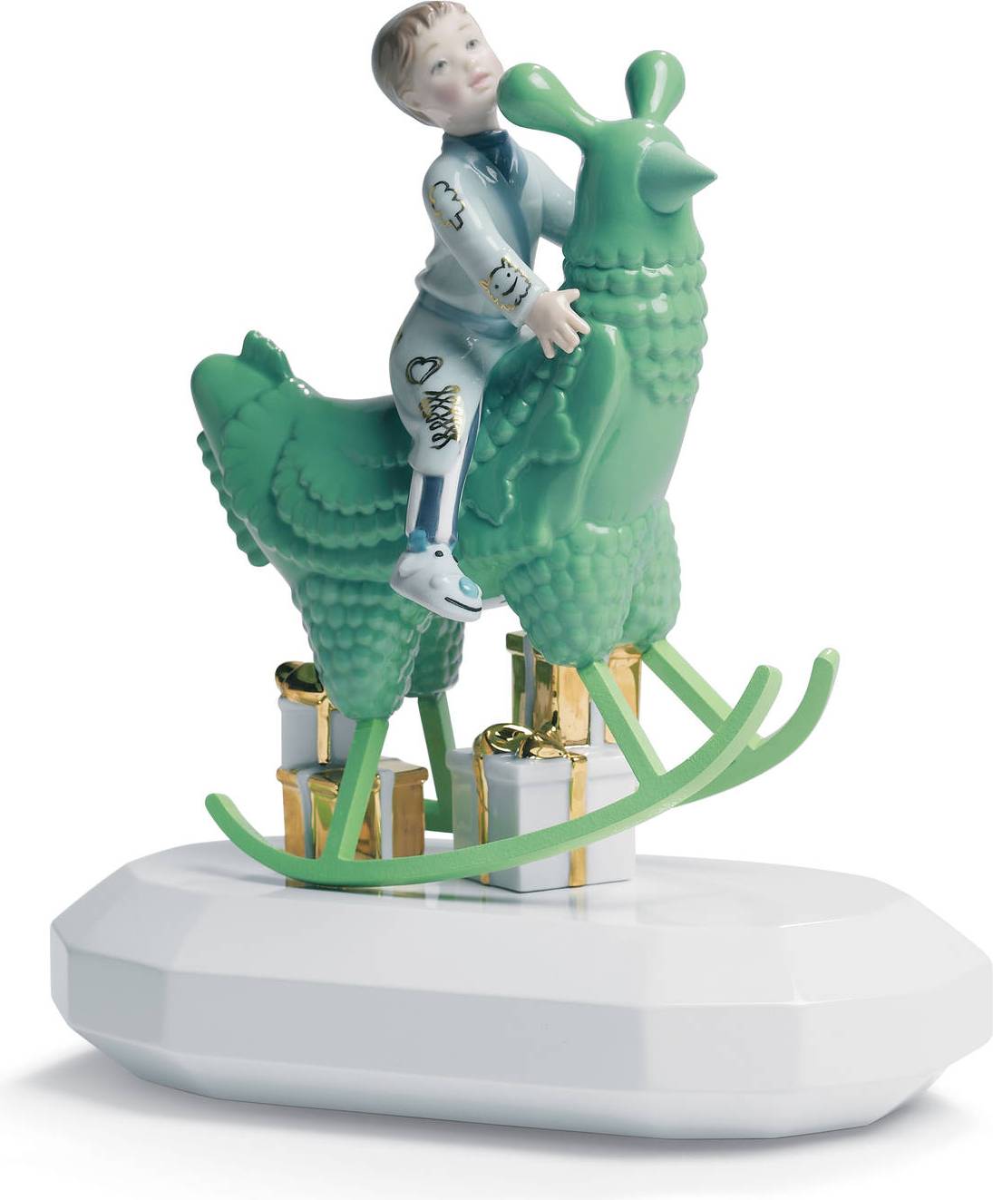 Lladro The Rocking Chicken Ride Figurine 24cm