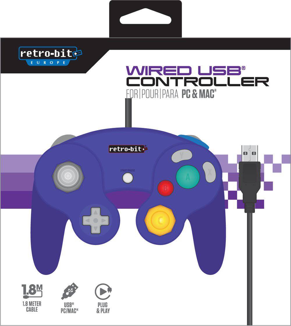 Gamecube USB Controller - Purple