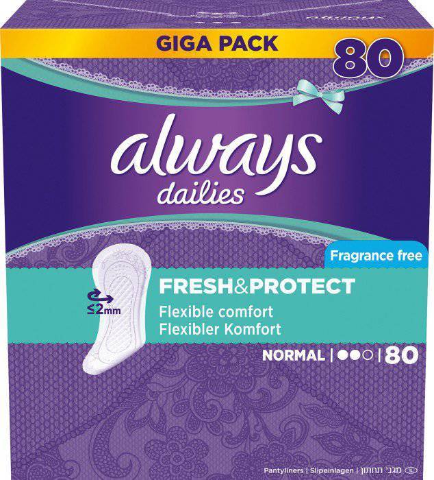 Always Fresh & Protect Pantyliners Normal 80 st