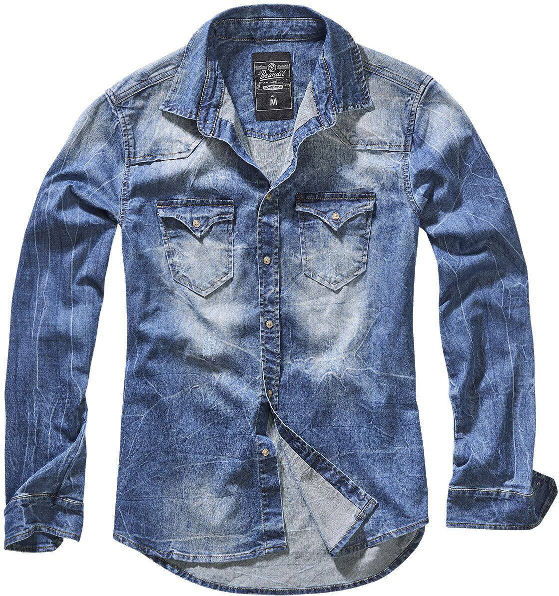Brandit Riley Denimskjorte - Denim Blå