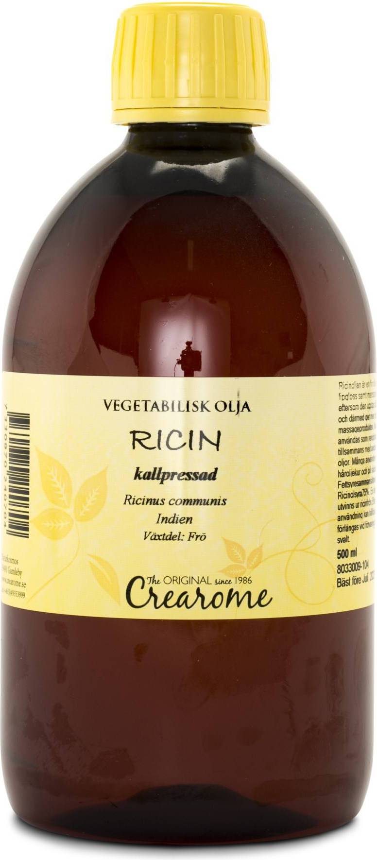 Crearome Kallpressad Ricinolja 500ml