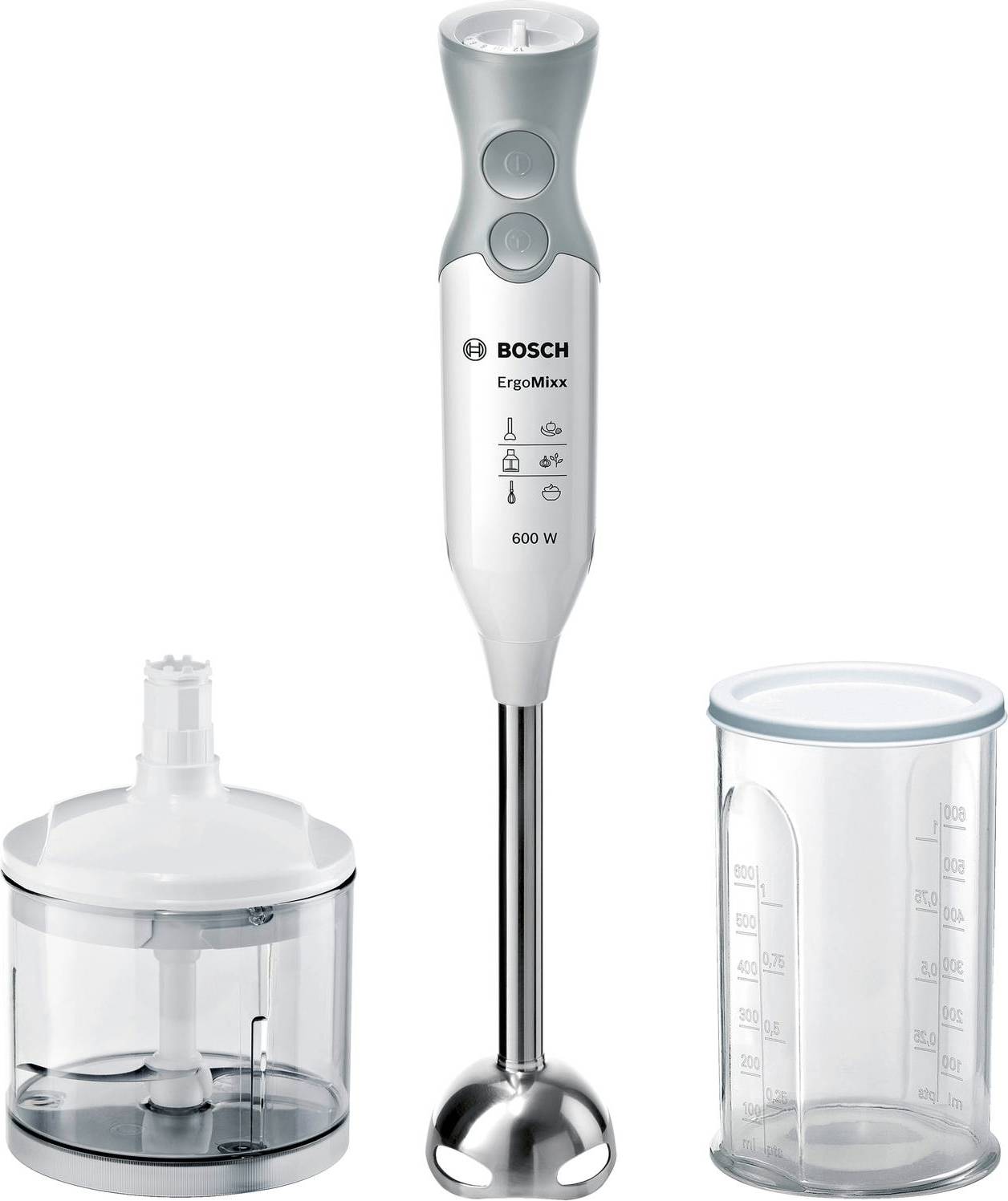 Bosch ErgoMixx MSM66120 stavblender i grå og hvid