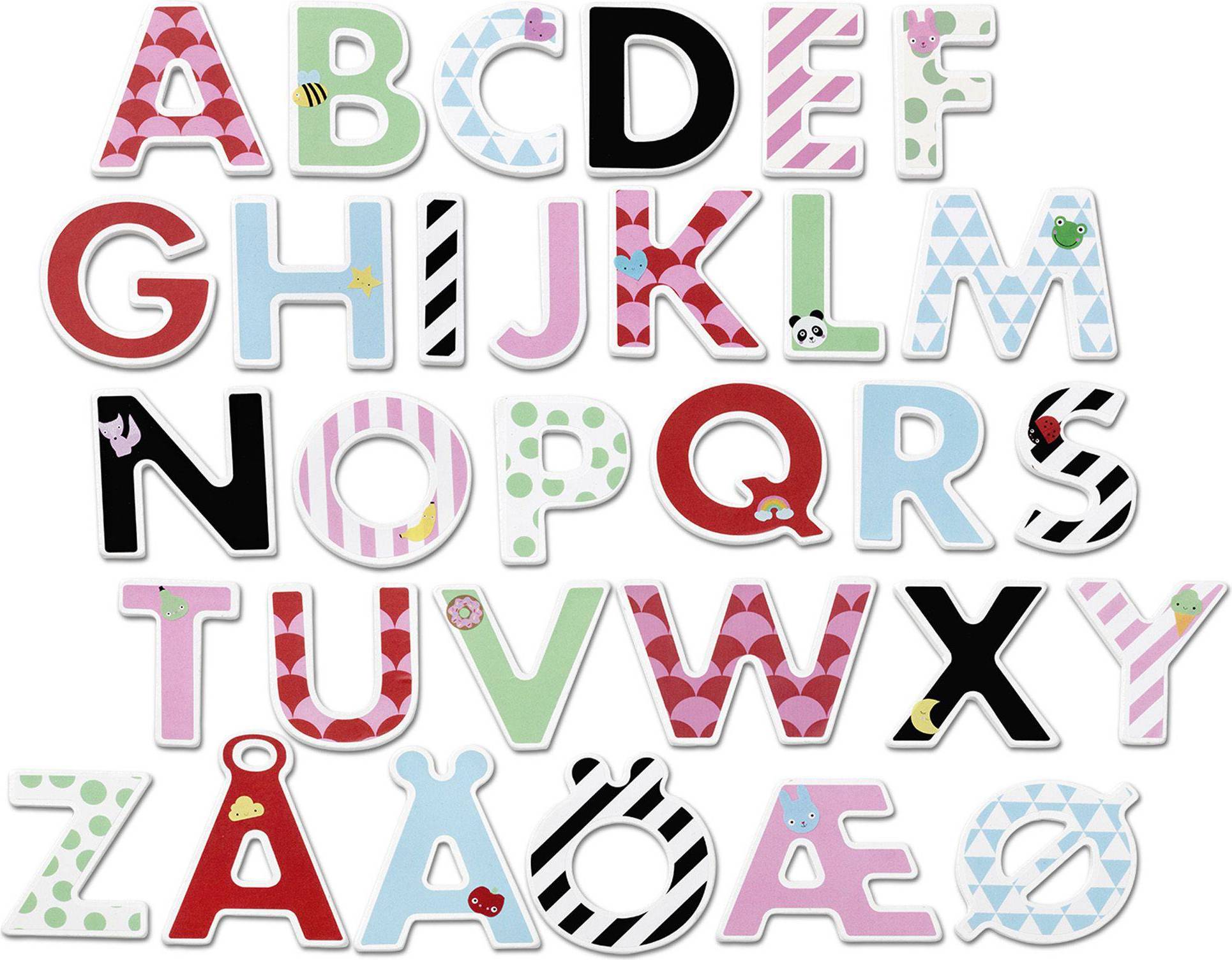 Micki F Letters & Stickers with Different Pattern