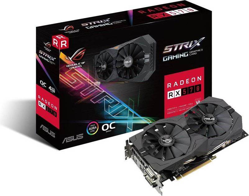 ASUS Radeon RX 570 ROG Strix Gaming OC HDMI DP 8GB