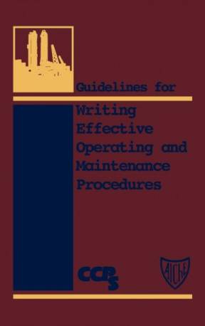 Guidelines for Writing Effective Operating and... (Inbunden, 1996)