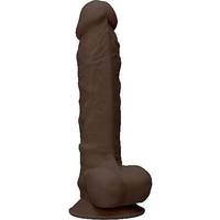 Bild på Shots Toys RealRock Ultra – 22,8 cm silikon dildo med bollar – svart