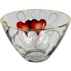 Skålar Nybro Crystal Heart Golden Ink Skål 14cm