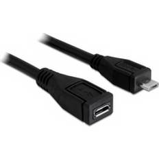 DeLock USB Micro-B-USB Micro-B 2.0 M-F 0.5m