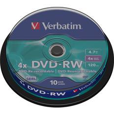 Verbatim DVD-RW 4.7GB 4x Spindle 10-Pack