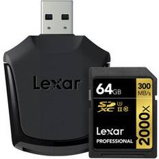 Lexar 2000x Lexar Media SDXC Professional UHS-II U3 300MB/s 64GB (2000x)