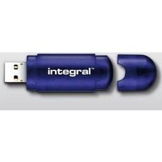 Schede di Memoria & Chiavette USB Integral 32GB EVO USB Flash Drive, USB 2.0, Type-A, Blu, 0 60 C, Windows ME XP Vista 7 Mac OS 8.6 9.0 OS X Linux v2.4.0