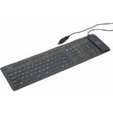 Gembird KB-109F-B USB + PS/2 QWERTY Negro