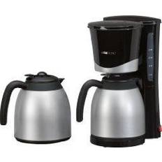 Cafeteras Clatronic Ka 3328 Negro Acero 2 Jarras Térmicas 8 A 10 Tazas 1 L