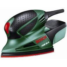 Levigatrici Dettaglio Bosch Psm 80 A Multisander 3 Fogli De Redwood Carta Vetrata 80 W 20.000 Min-1