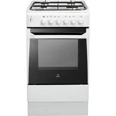 50cm - Convection/ Fan Oven Gas Cookers Indesit IS50GW White