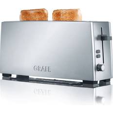 Graef TO90EU Tostapane Lungo Con Griglia Scaldabriosche Argento